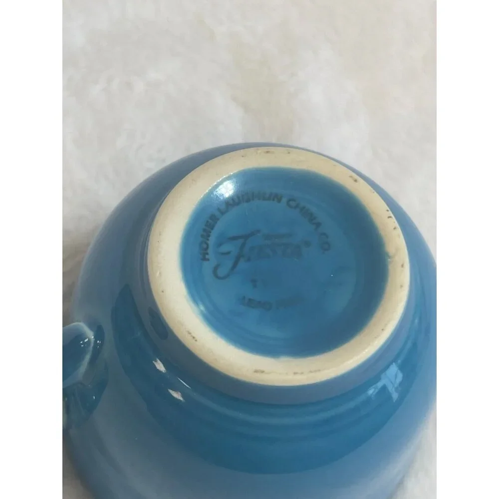 Homer Laughlin China Co Fiestaware‎ Peacock Blue Coffee Tea Cup Lead Free